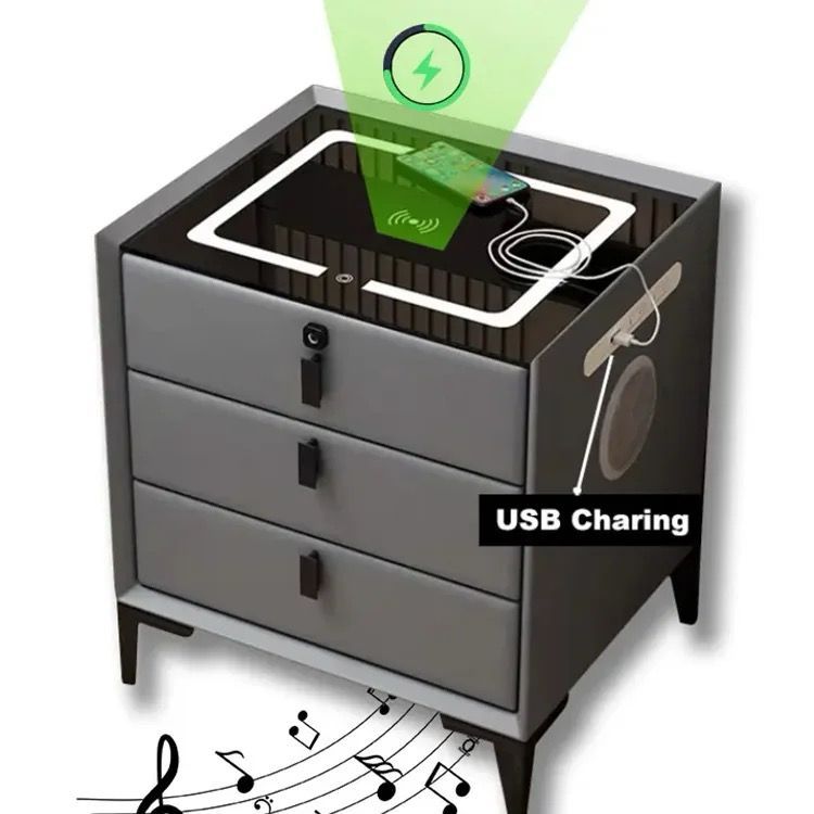 SPECIAL ROOM SIDE TABLE WITH BLUETOOTH SPEAKER , CHARGING SLOT , WIRELESS CHARGING AND MUCH MORE - Oshi.pk - Buy & Sell Online