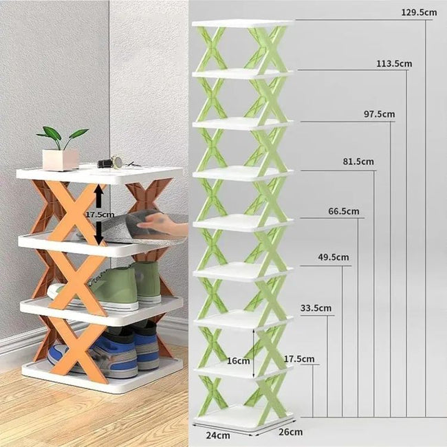 Stackable Vertical Space Saving Shoe Storage Rack Bookshelf Organizer - Oshi.pk - Buy & Sell Online