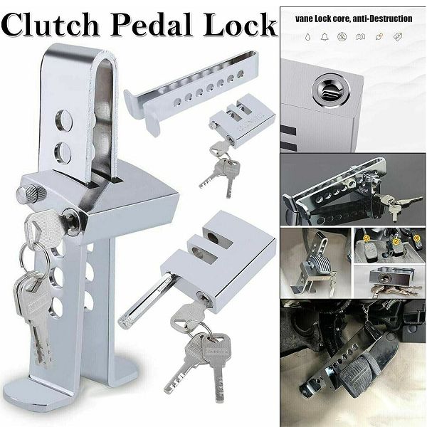 Stainless Steel 7 Holes Brake Clutch Pedal Lock Vehicle - Oshi.pk - Buy & Sell Online