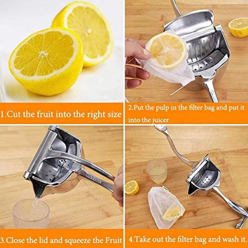 Stainless Steel Fruit Manual Juicer Hand Press Fresh Fruites Juice Machine Manual Hand Squeezer Fruit Extractors - Oshi.pk - Buy & Sell Online