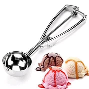Stainless Steel Ice Cream Scoop Multi Use Food Spoon Silver - Oshi.pk - Buy & Sell Online