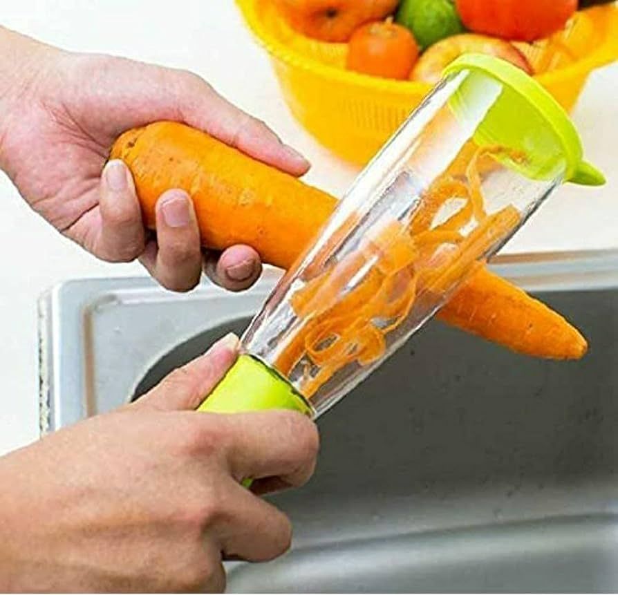 Stainless Steel Multi-functional Storage Peeler With A Container For Potato Cucumber Carrot Fruit Vegetable Peeler Kitchen Tool - Oshi.pk - Buy & Sell Online
