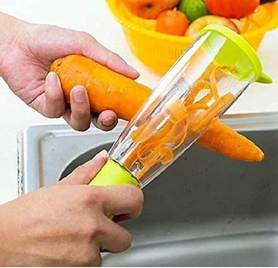 Stainless Steel Multi-functional Storage Peeler With A Container For Potato Cucumber Carrot Fruit Vegetable Peeler Kitchen Tool - Oshi.pk - Buy & Sell Online