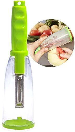 Stainless Steel Multi-functional Storage Peeler With A Container For Potato Cucumber Carrot Fruit Vegetable Peeler Kitchen Tool - Oshi.pk - Buy & Sell Online