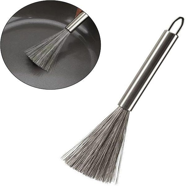Stainless Steel Pot Brush Non Slip Handle Kitchen Clean Scrub Brush - Oshi.pk - Buy & Sell Online