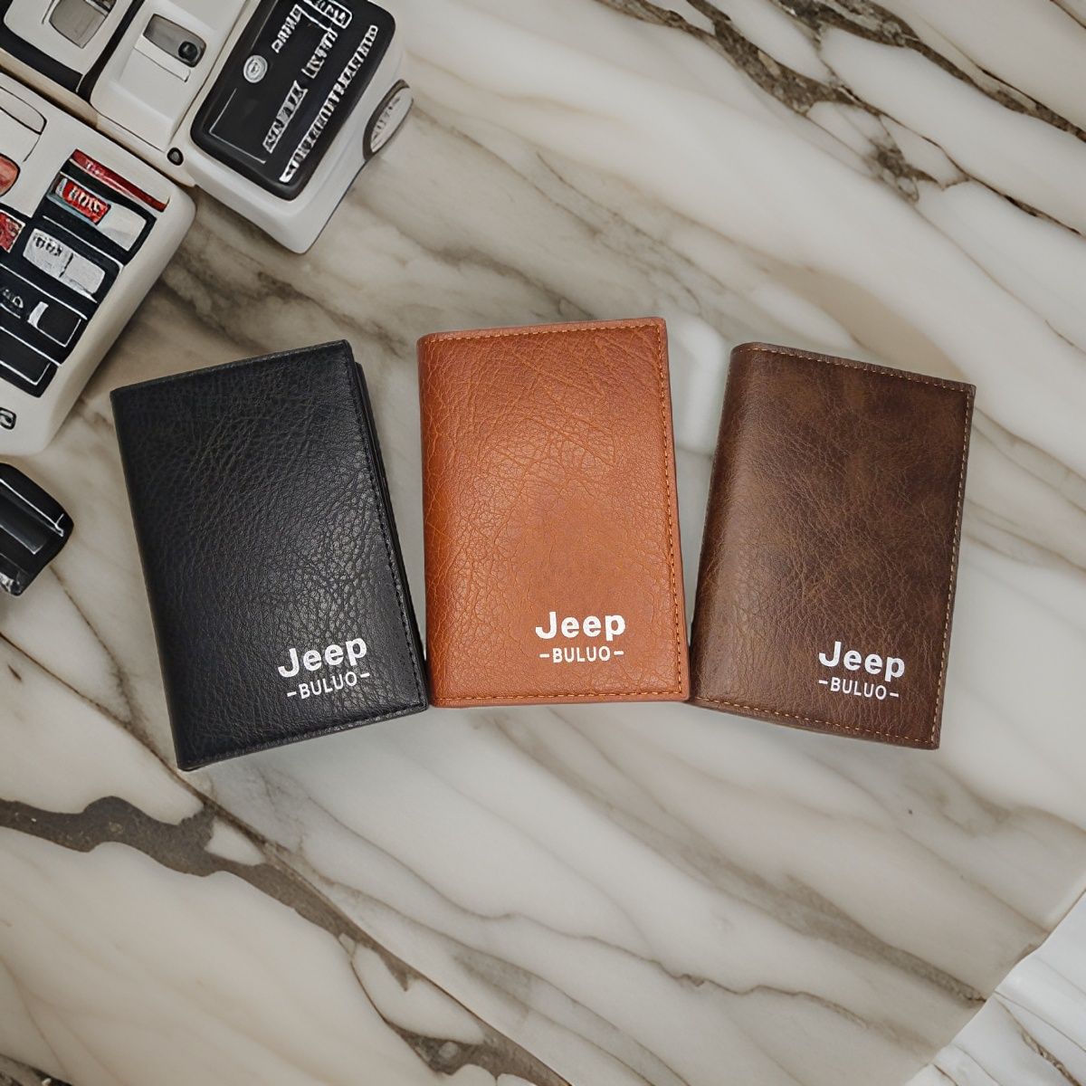 Stylish Jeep Buluo Men's Wallet: Regular Size with High-Quality Artificial Leather, 16 Card Slots, and Unique Design - Oshi.pk - Buy & Sell Online