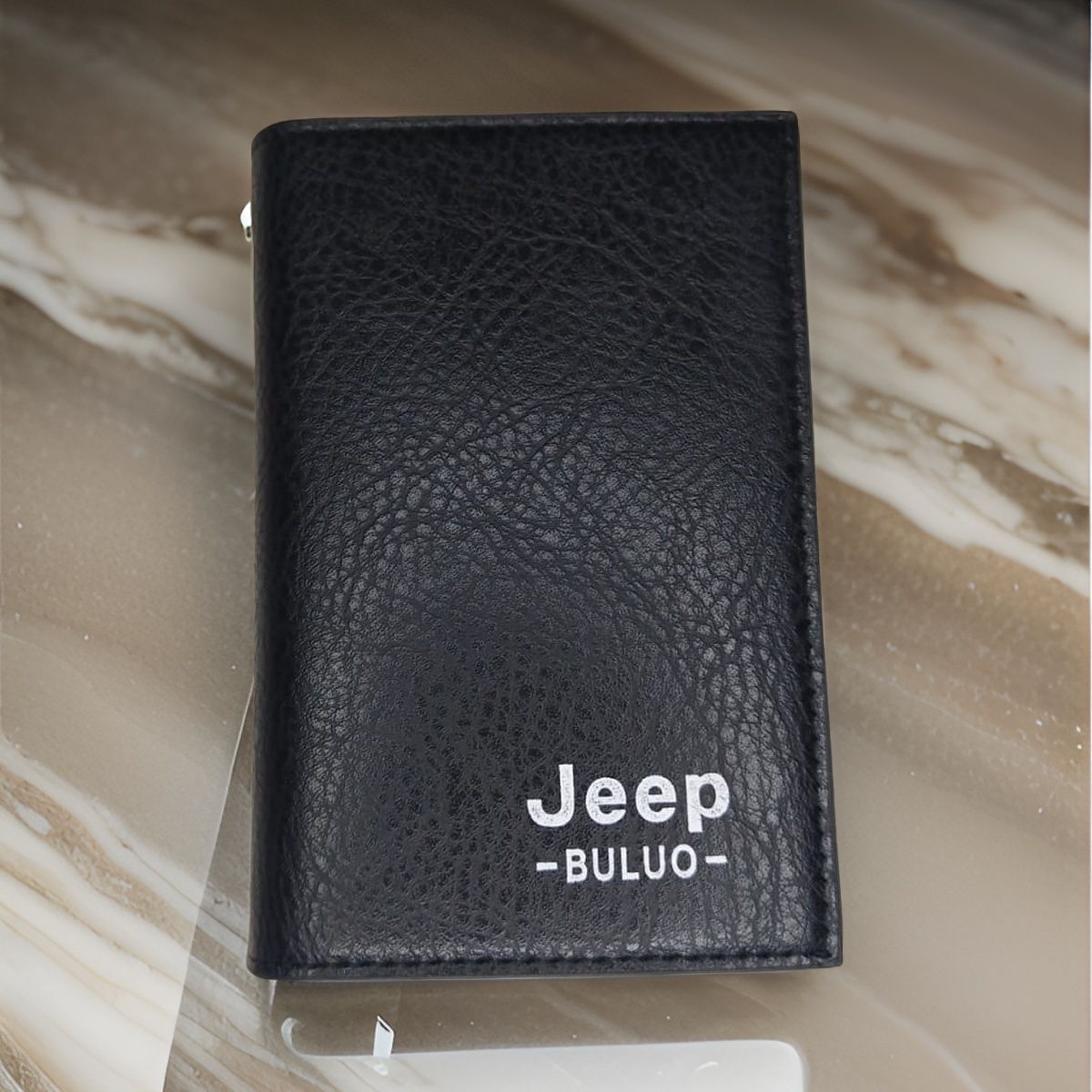 Stylish Jeep Buluo Men's Wallet: Regular Size with High-Quality Artificial Leather, 16 Card Slots, and Unique Design - Oshi.pk - Buy & Sell Online