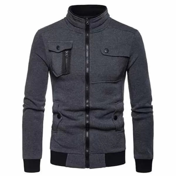 Stylish Patchwork Pocket Zipper Jacket For Men - Oshi.pk - Buy & Sell Online