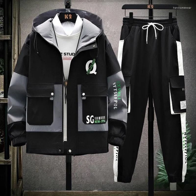 Stylish Printed Front Two Pocket Hooded Tracksuit For Men - Oshi.pk - Buy & Sell Online
