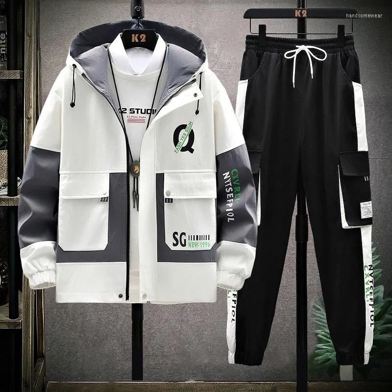 Stylish Printed Front Two Pocket Hooded Tracksuit For Men - Oshi.pk - Buy & Sell Online