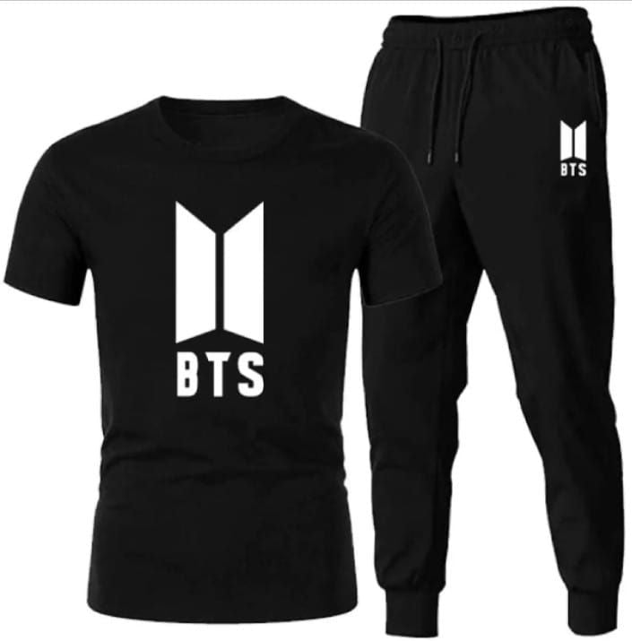 Summer Collection BTS Printed Black T shirt and Black Trouser - Oshi.pk - Buy & Sell Online