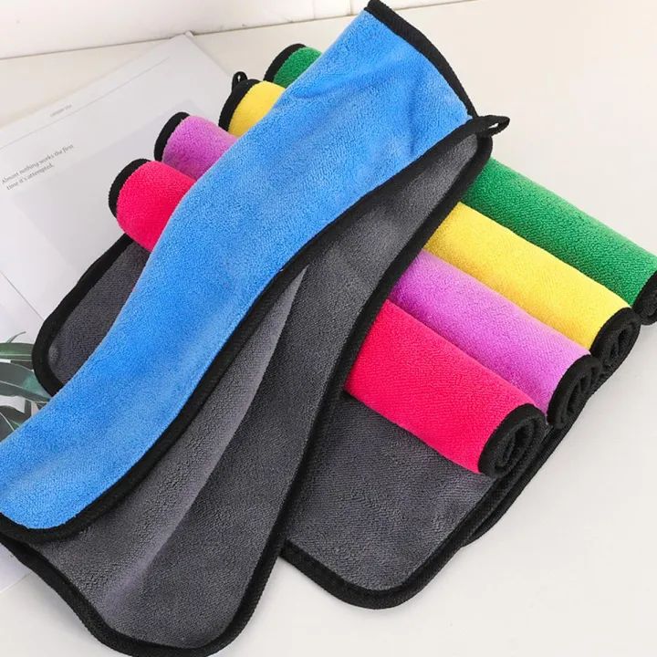 Super Absorption Car Wash Microfiber Towel Home Appliances Glass Cleaning Washing Clothes High Density Coral Velvet Wash Towel - Oshi.pk - Buy & Sell Online