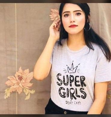 Super Girls Printed Grey T shirt For Women Casual Cotton T shirts - Oshi.pk - Buy & Sell Online