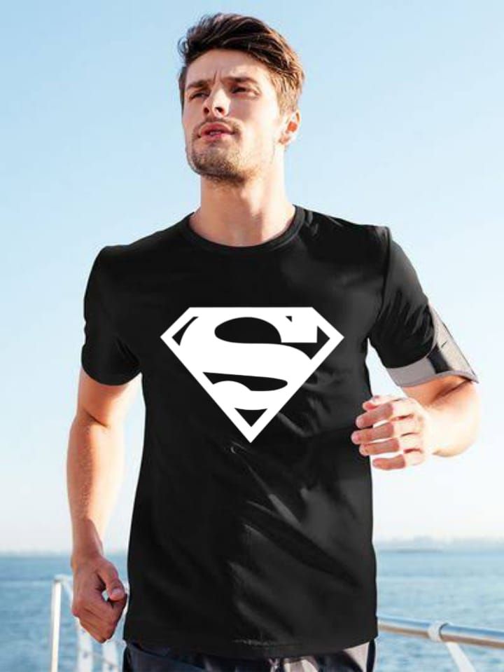 Black Superman Printed casual T shirt For Mens - Oshi.pk - Buy & Sell Online