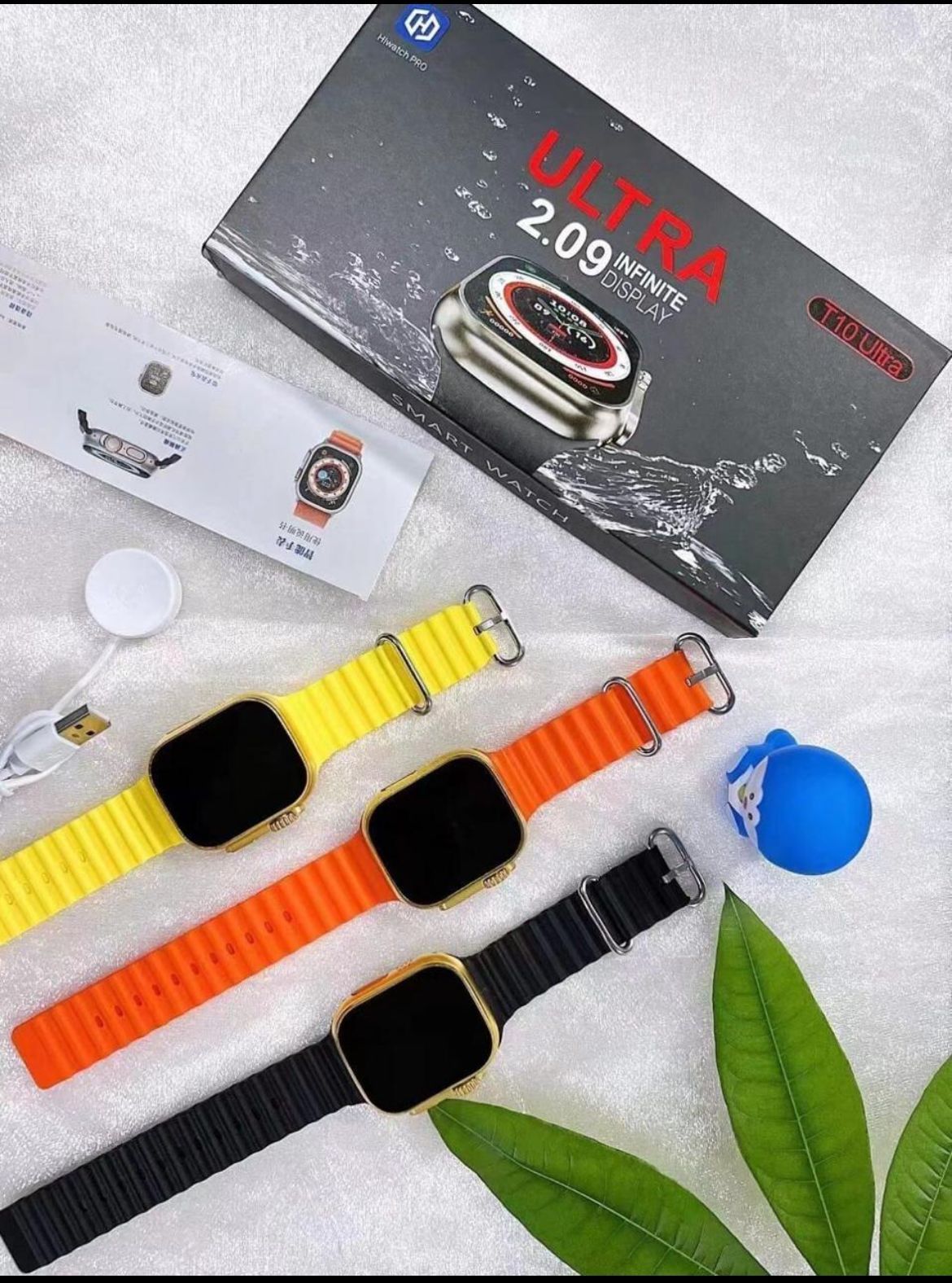 T10 Ultra Smartwatch 2.09inch HD Big Screen Magnetic Wireless Charging Watch 8 49mm Smart Watch Bluetooth Call Sleep Monitor Men Women Watch - Oshi.pk - Buy & Sell Online