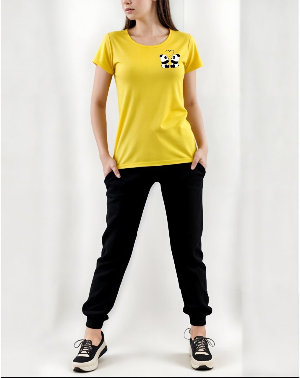 THE GIRLS Summer Tracksuit Round Neck Half Sleeves T Shirts Top Quality Trouser For women - Oshi.pk - Buy & Sell Online