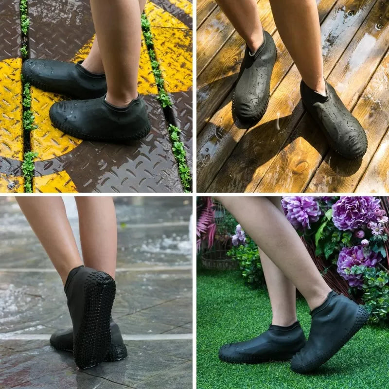 Thicken Waterproof Silicone Gel Shoe Cover Rain Cusodie For Shoes Reusable Rubber Gum Rain Boot Shoes Cover Anti-Slip Shoe Covers For Protection Boots - Oshi.pk - Buy & Sell Online