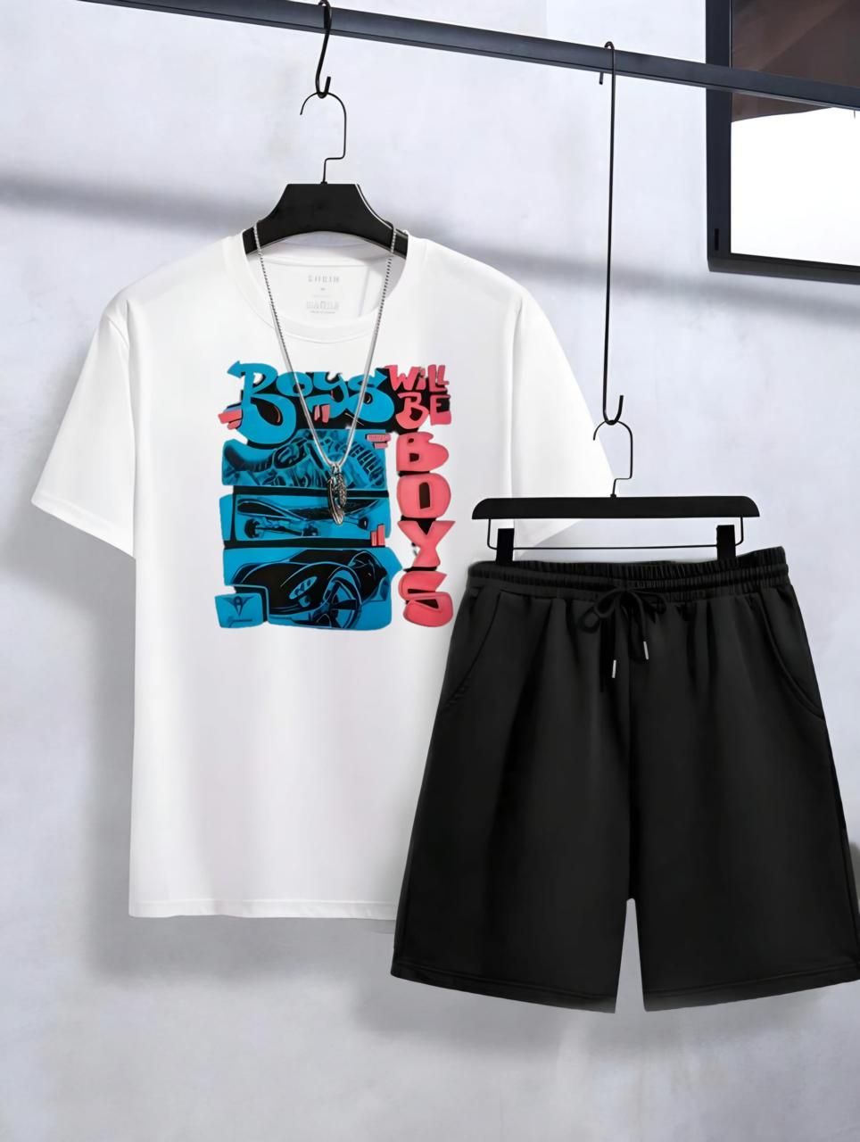 Trendy Boys will be boys Printed in White Cotton Half Sleeves O Neck Short & Tshirt For Men & Boys - Oshi.pk - Buy & Sell Online