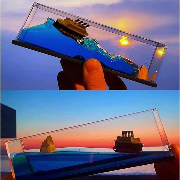 Titanic Cruise Ship Liquid Wave Iceberg Decoration for Home Car Decoration - Oshi.pk - Buy & Sell Online