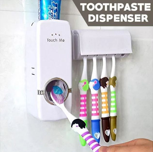 Toothpaste Dispenser and with Tooth Brush Holder - Oshi.pk - Buy & Sell Online