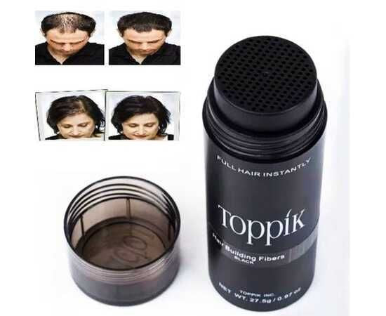 Toppik Caboki Hair Building Fibers Makes Thin Hairs Thick Everyday (27.5gm - Black) - Oshi.pk - Buy & Sell Online