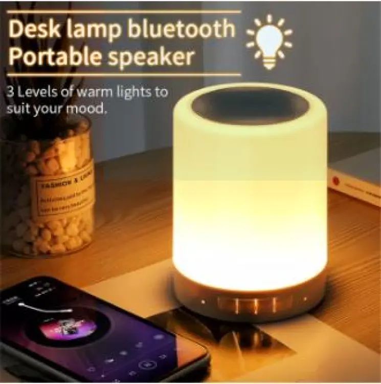 Touch Lamp Portable bluetooth speaker mini for Android and iOS Smart Phone, laptops & speaker for pc (White) - Oshi.pk - Buy & Sell Online