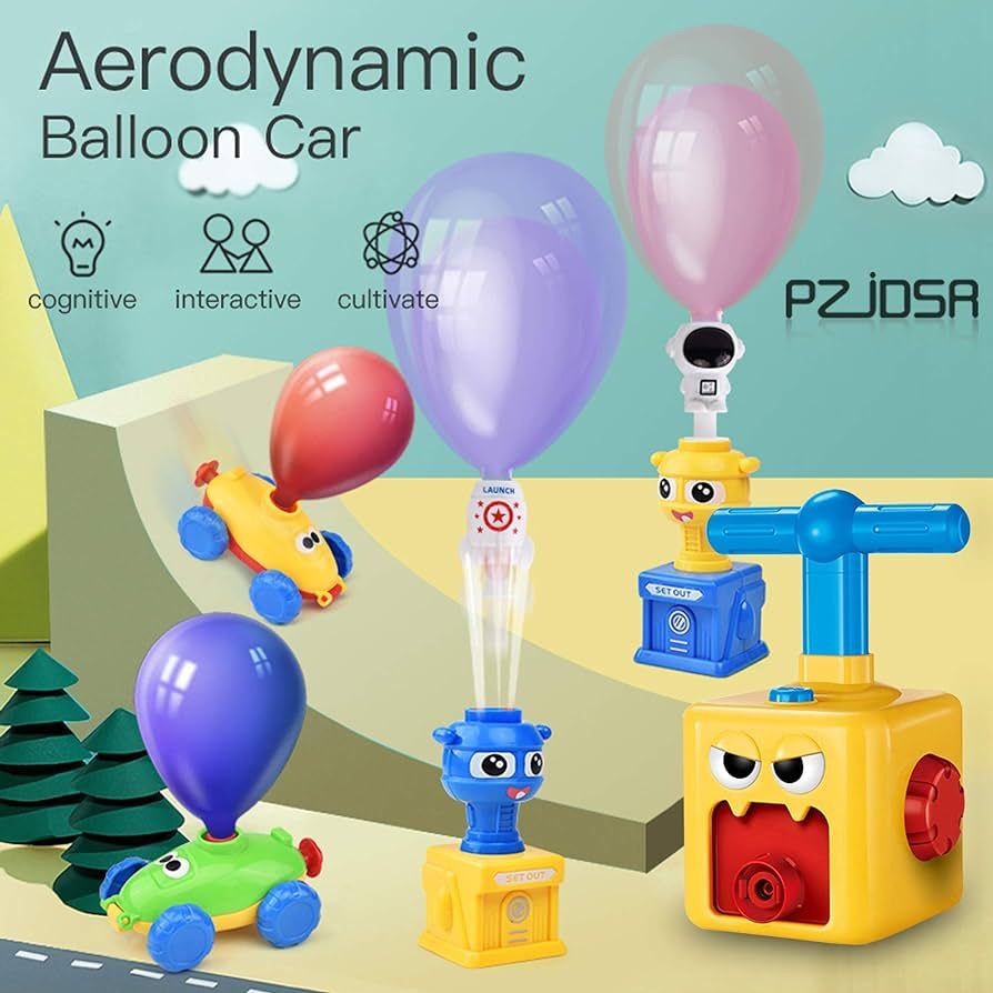 Toy Inertial Power Balloon Car Toy Puzzle Fun Inertial Power Car Balloon Toys for Children Gift - Oshi.pk - Buy & Sell Online