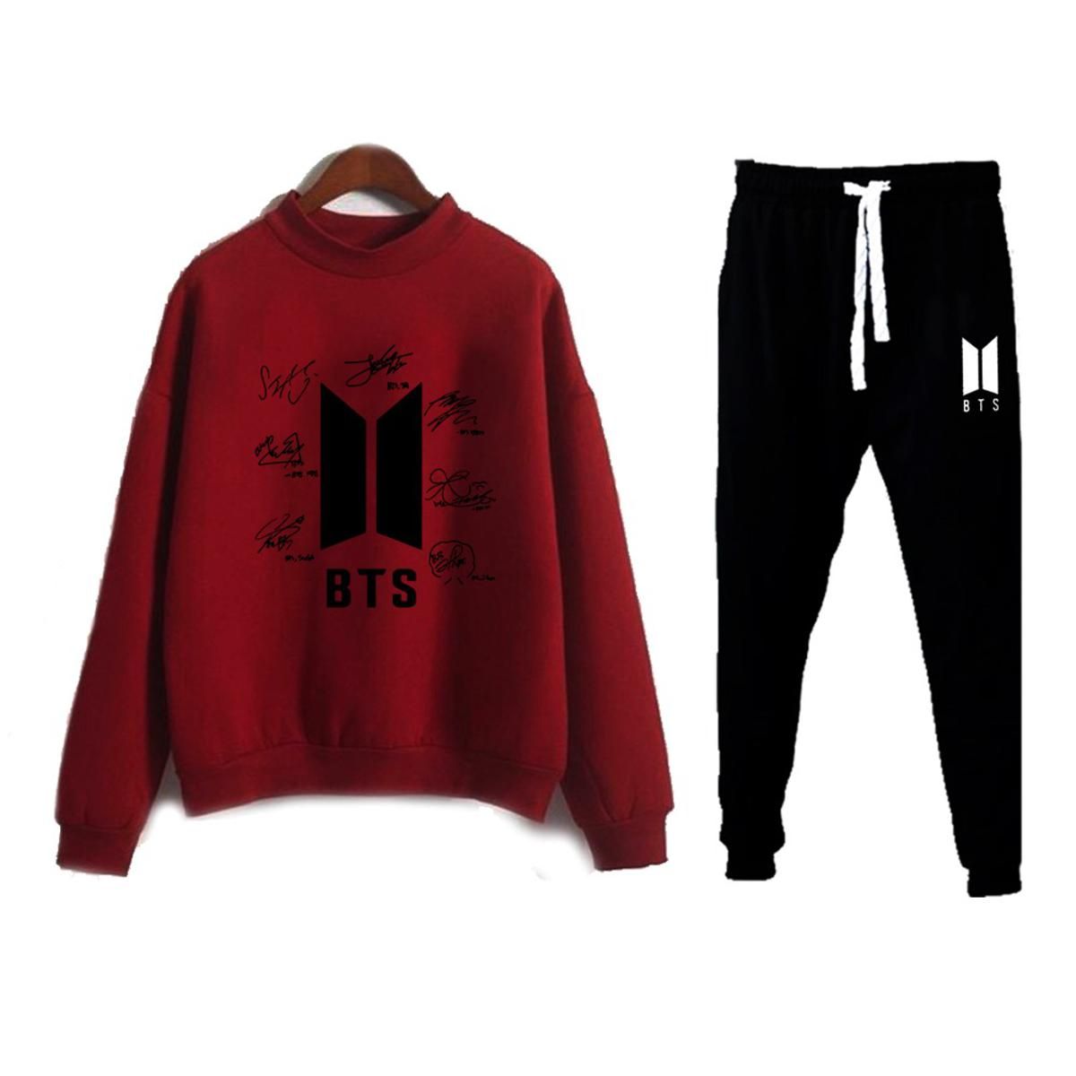 Tracksuit BTS SIGN Print Thick & Fleece Fabric Sweatshirt with trouser for Winter sweatshirt Fashion Wear tracksuit for Women / Girls - Oshi.pk - Buy & Sell Online