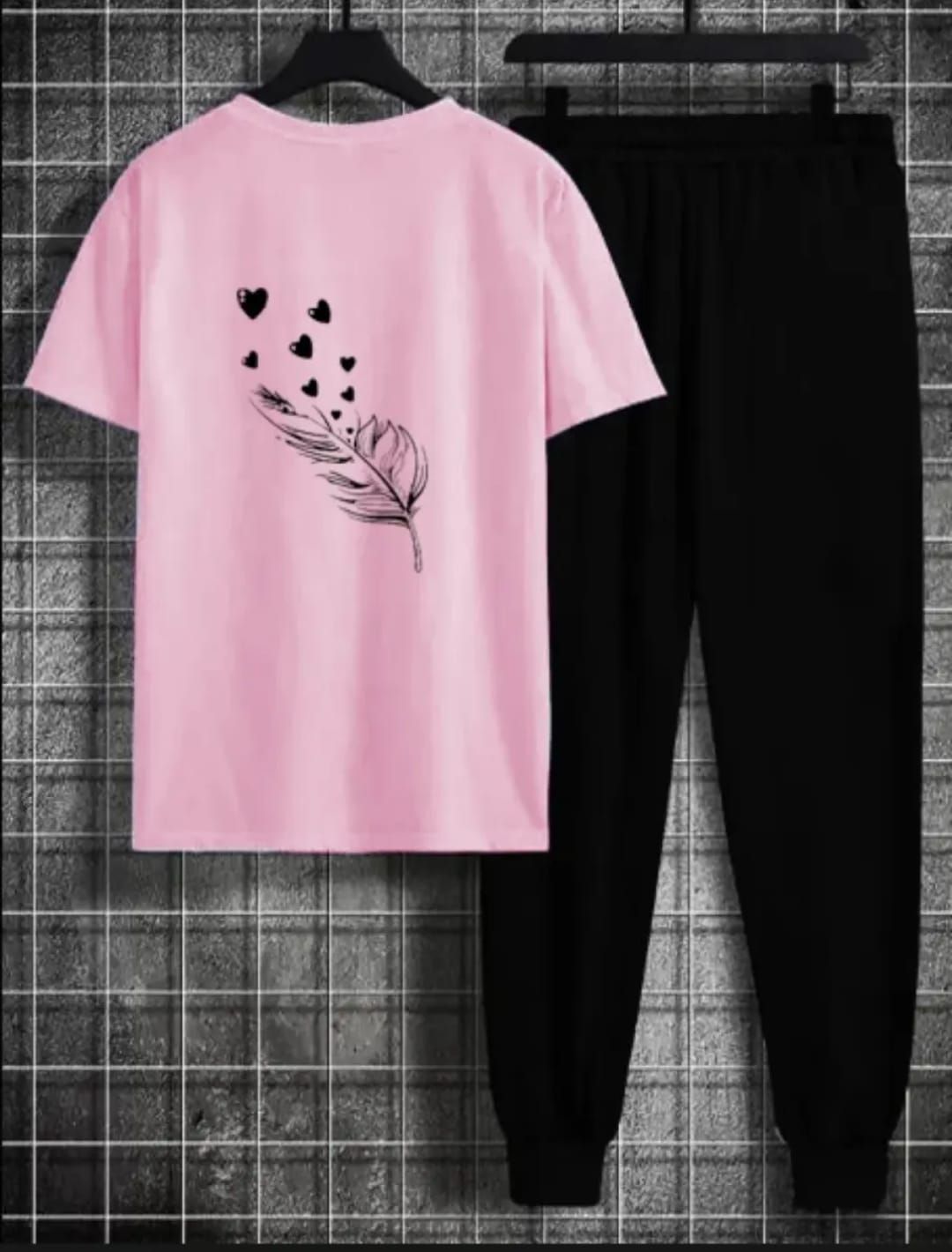Tracksuit for Women and Girl Summer T Shirt and Black Trouser Gym wear New Leave printed Clothing Summer Breathable and comfortable - Oshi.pk - Buy & Sell Online