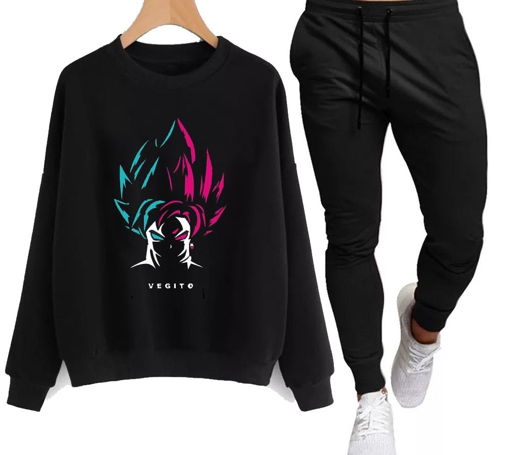 Tracksuit VEGITO ANIME Thick & Fleece Fabric Full Sleeves Sweatshirt with trouser for Winter sweatshirt Fashion Wear tracksuit for men / boys - Oshi.pk - Buy & Sell Online