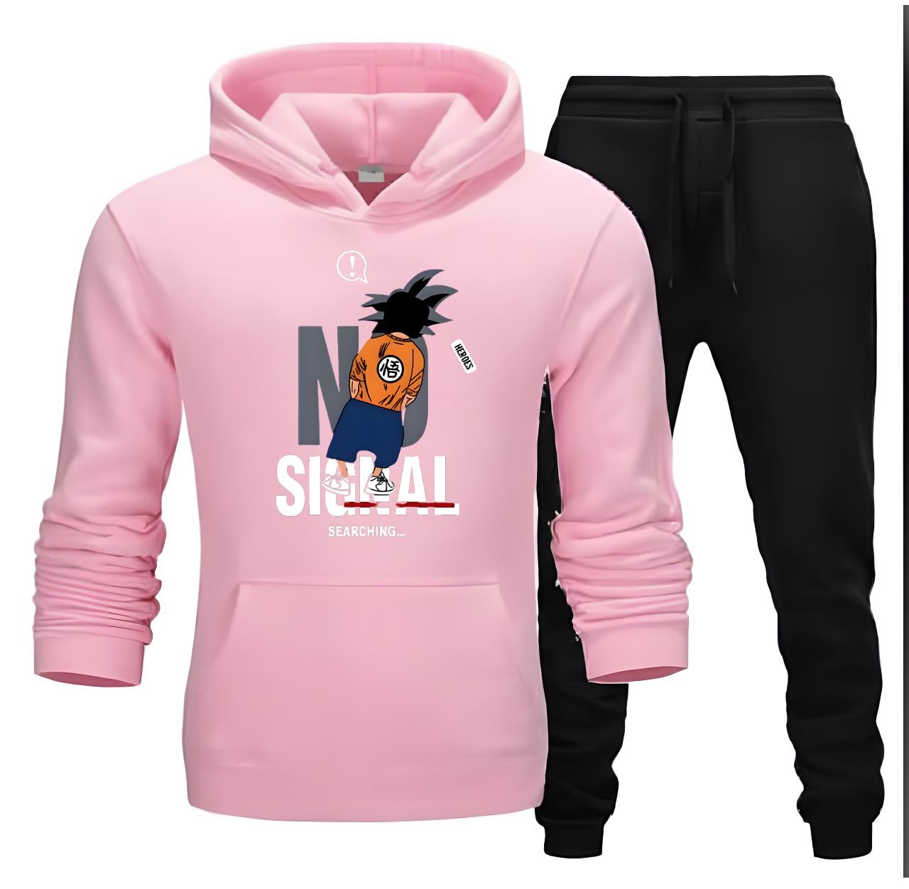 Tracksuit Pink Huddie & Black Trouser Trendy And Amazing Single ones Printed Fleece Pocket Drawstring Winter Wear Smart Fit Hoody - Oshi.pk - Buy & Sell Online