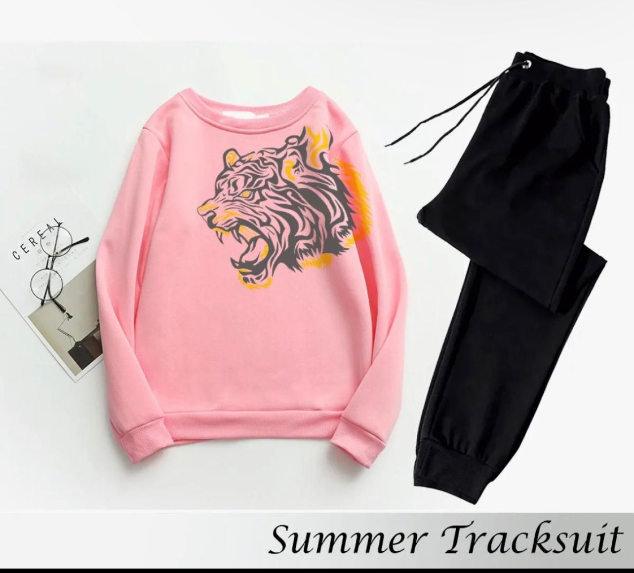 Tracksuit Tiger Lion shoulder Thick & Fleece Fabric Full Sleeves Sweatshirt with trouser for Winter sweatshirt Fashion Wear tracksuit for men / boys - Oshi.pk - Buy & Sell Online