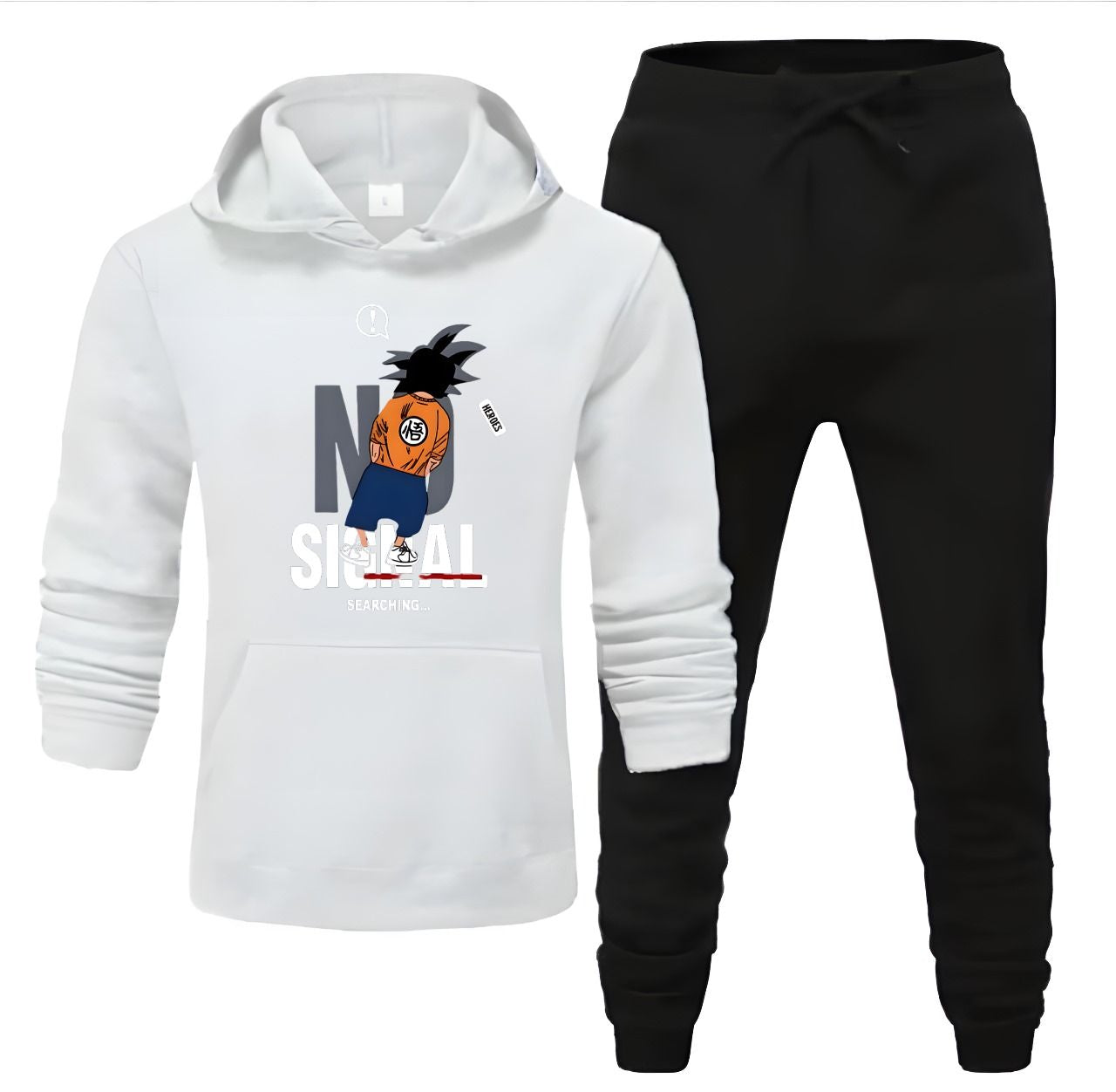 Tracksuit White Huddie & Black Trouser Trendy And Amazing Single ones Printed Fleece Pocket Drawstring Winter Wear Smart Fit Hoody - Oshi.pk - Buy & Sell Online