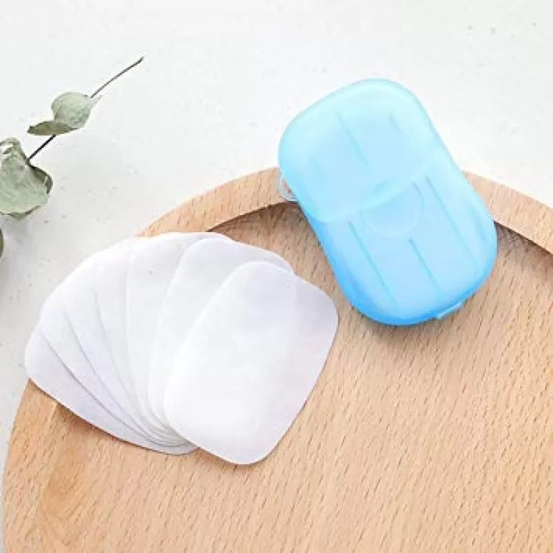 Travel Soap Outdoor Portable Mini Paper Soap Paper Washing Hand Bath Clean for Camping BBQ Hiking Travel or Any Outdoor Activity 20 Papers - Oshi.pk - Buy & Sell Online