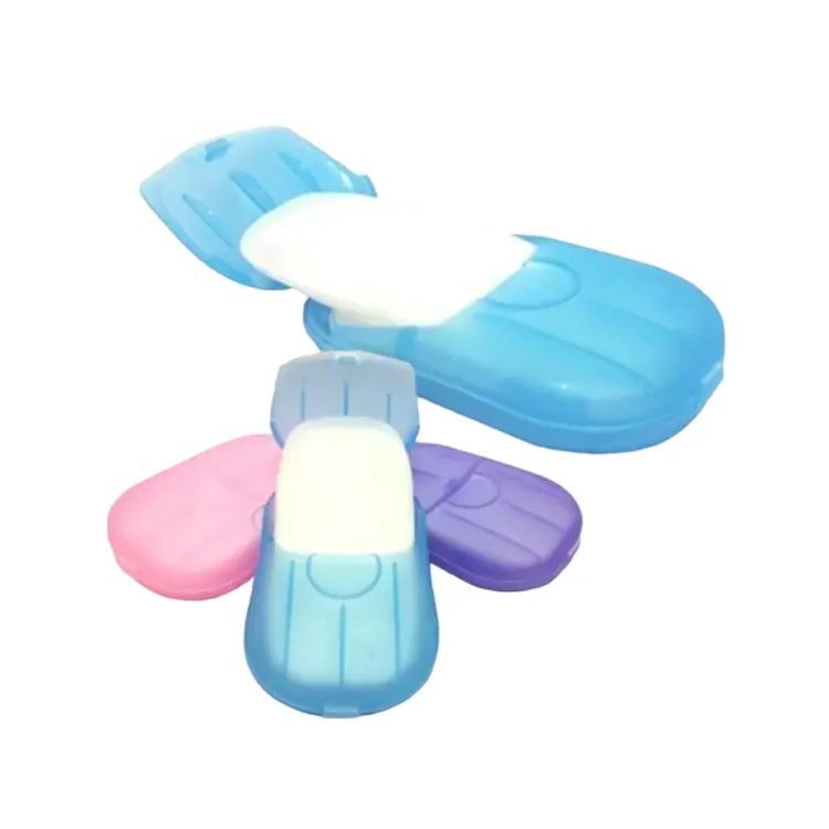 Travel Soap Outdoor Portable Mini Paper Soap Paper Washing Hand Bath Clean Scented Slice Sheets Good For Camping BBQ Hiking Travel Or Any Outdoor Activity 5 Peace - Oshi.pk - Buy & Sell Online
