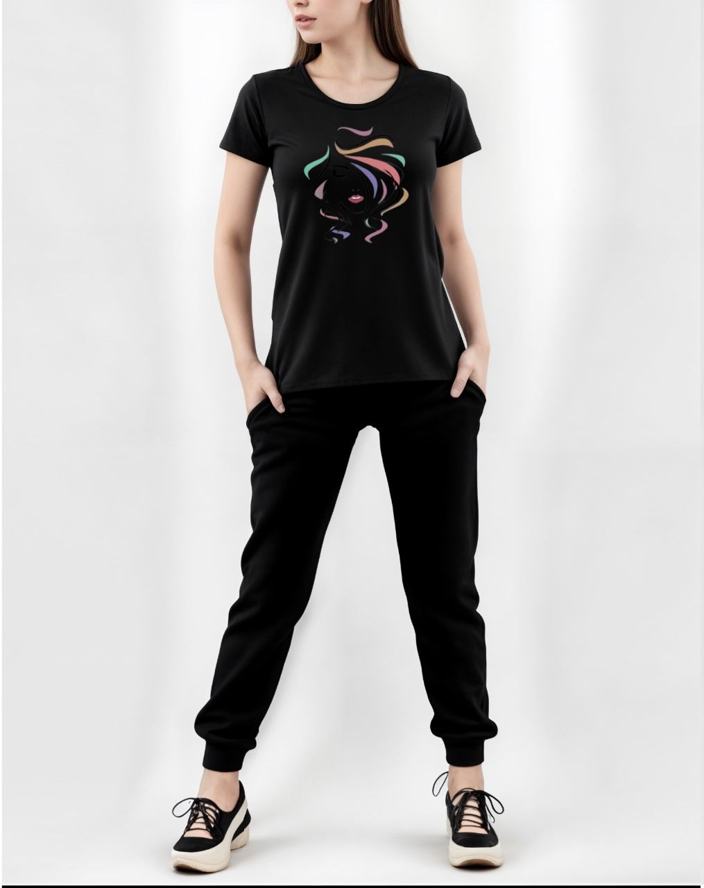 Trendy Printed Tracksuit For Girls & Womens - Soft & Comfortable Fabric T Shirt & Trouser Printed Tracksuit - Stay Stylish And Comfy With Pri - Oshi.pk - Buy & Sell Online