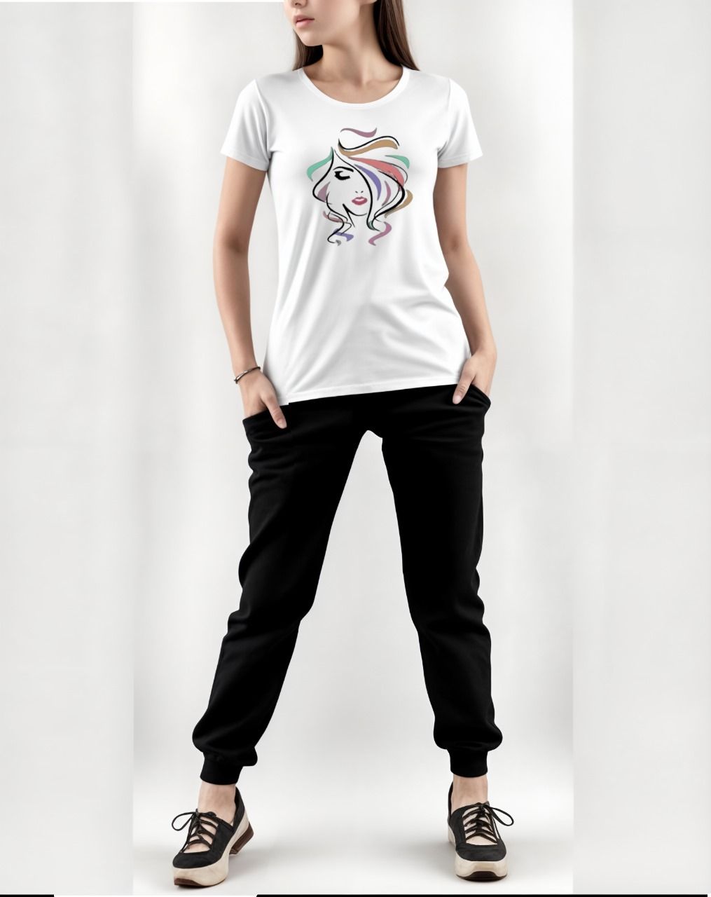 Trendy Printed Tracksuit For Girls & Womens - Soft & Comfortable Fabric T Shirt & Trouser Printed Tracksuit - Stay Stylish And Comfy With Pri - Oshi.pk - Buy & Sell Online