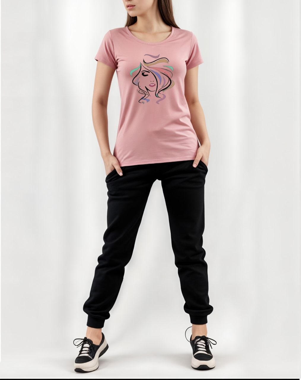 Trendy Printed Tracksuit For Girls & Womens - Soft & Comfortable Fabric T Shirt & Trouser Printed Tracksuit - Stay Stylish And Comfy With Pri - Oshi.pk - Buy & Sell Online