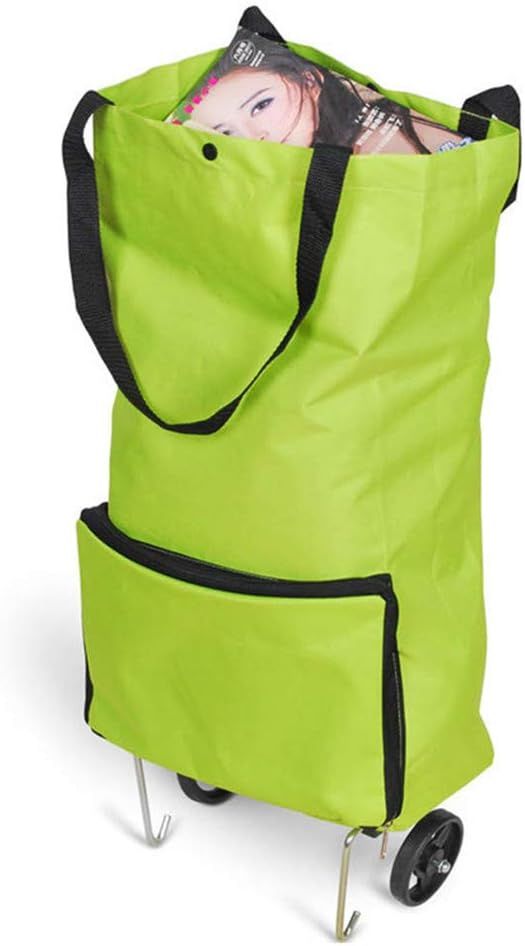 Tug Shopping Bag with Foldable Wheels Design, Multifunctional Large Capacity Oxford Tote for Laundry Groceries, Suitable for Daily Travel Picnic - Oshi.pk - Buy & Sell Online