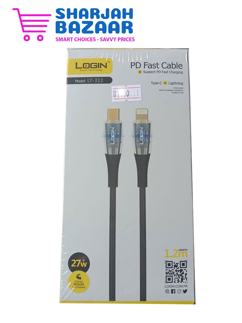 type C to iPhone (lightning) Login Data Cable LT-313 - Oshi.pk - Buy & Sell Online