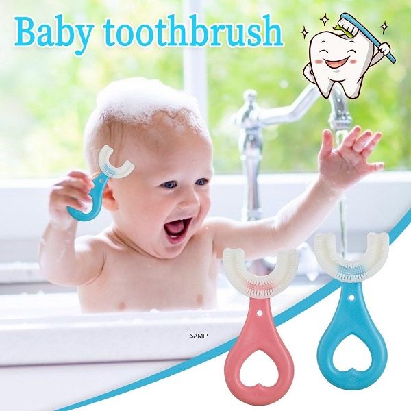 U-Shaped Baby Teether Toothbrush Soft Silicone Brush - Oshi.pk - Buy & Sell Online