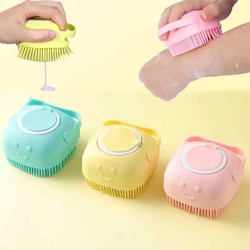 Ultra Soft Body Brush Silicone Bath Body Handheld Shampoo Brush Scrubber - Oshi.pk - Buy & Sell Online