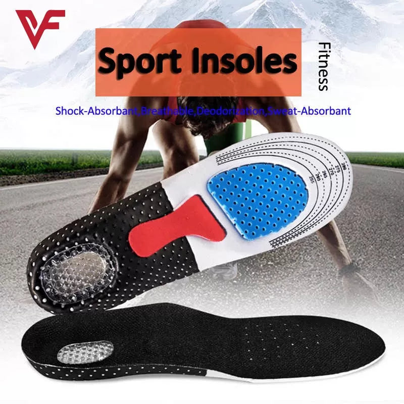 Unisex Solid Silicone Gel Insoles Foot Care for Plantar Fasciitis Heel Sole Sports Shoes Insole - Oshi.pk - Buy & Sell Online