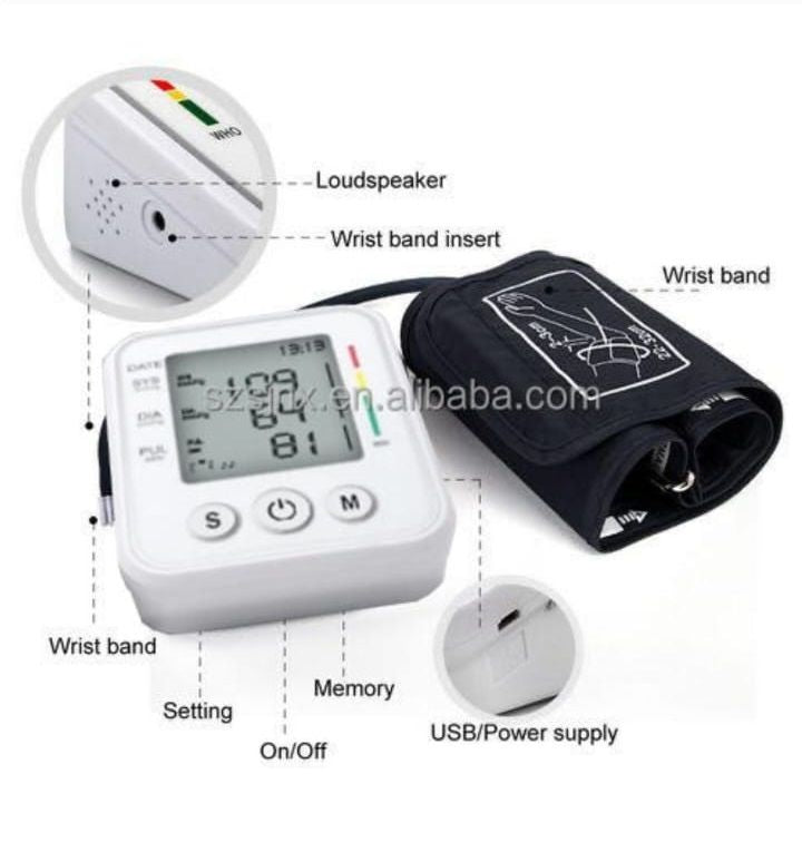 upper arm Automatic Blood Pressure Monitor BP Sphygmomanometer Pressure Meter Tonometer for measuring Arterial Pressure - Oshi.pk - Buy & Sell Online