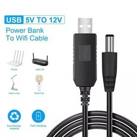 USB DC 5V TO 12V Voltage Booster Jack PTCL Router Power Cable - Oshi.pk - Buy & Sell Online