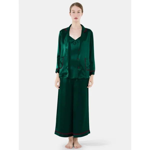 Valerie 3-Piece Silk Pajama and Camisole Set for women - Oshi.pk - Buy & Sell Online