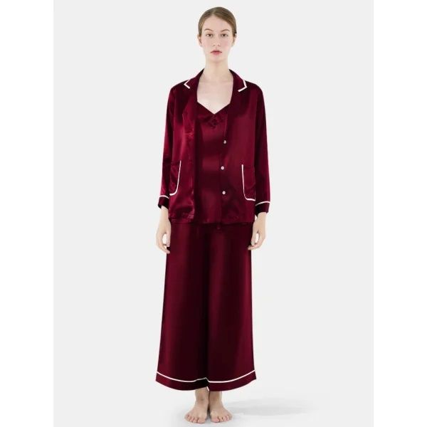 Valerie 3-Piece Silk Pajama and Camisole Set for women - Oshi.pk - Buy & Sell Online