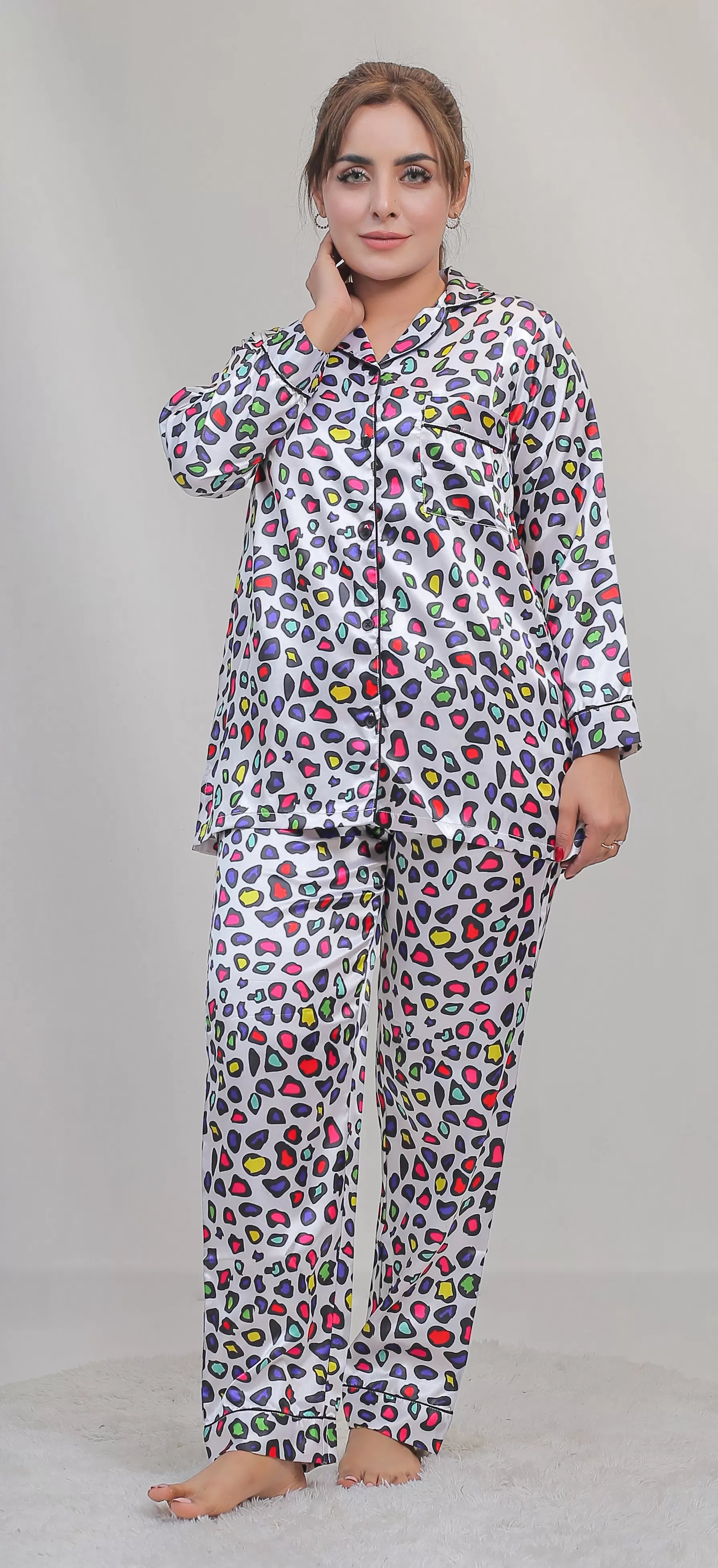Valerie classic nightwear/sleepwear is designed for ultimate comfort and style. Our classic pajama set is updated in a smooth silky fabric. - Oshi.pk - Buy & Sell Online