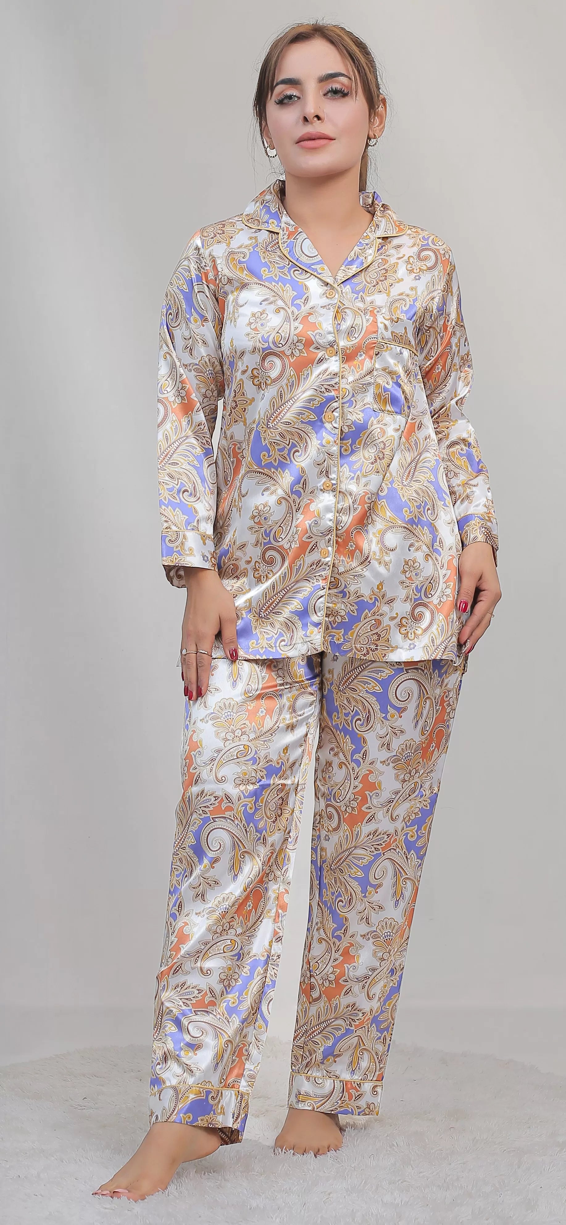 Valerie classic nightwear/sleepwear is designed for ultimate comfort and style. Our classic pajama set is updated in a smooth silky fabric - Oshi.pk - Buy & Sell Online