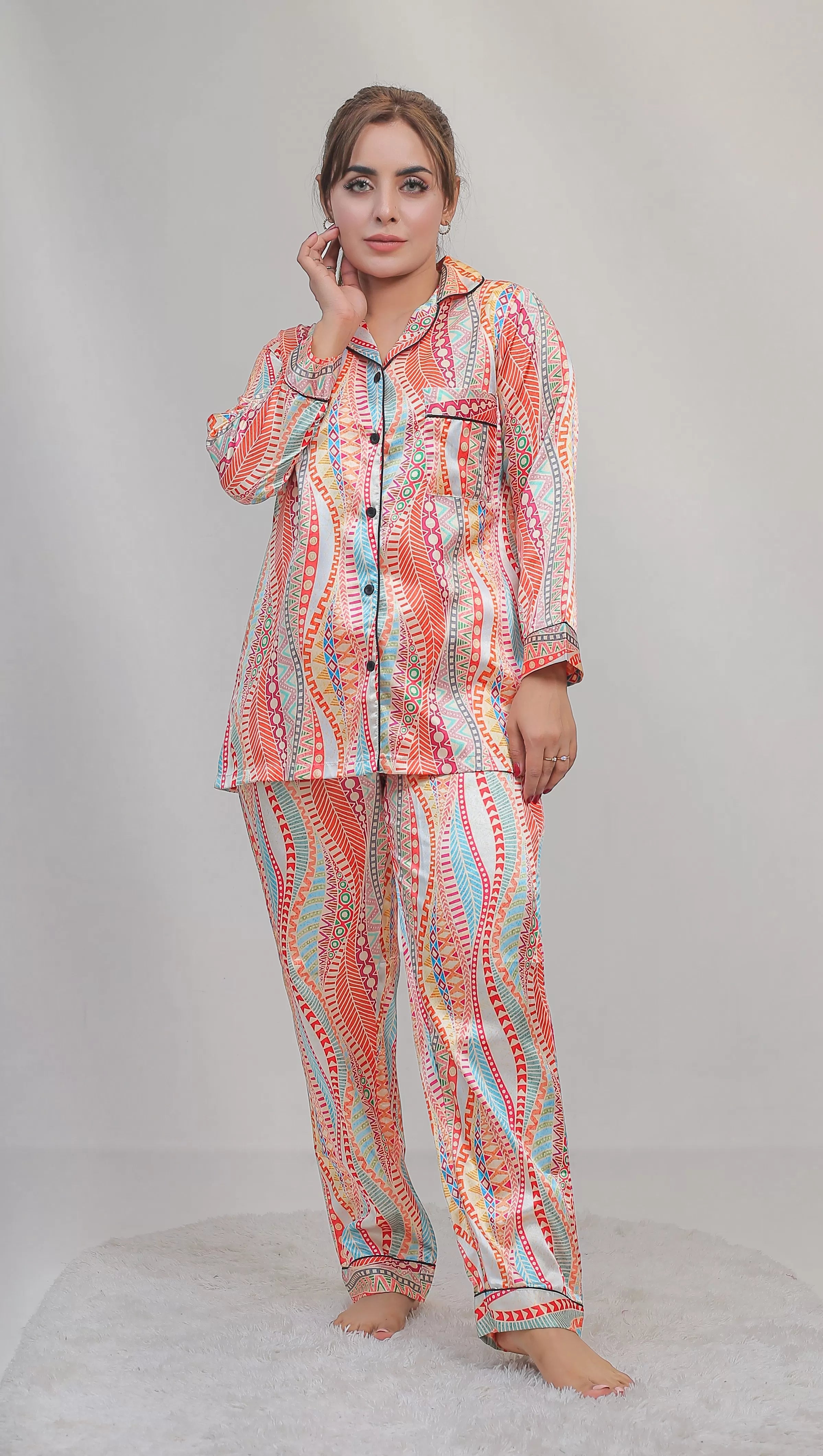Valerie classic nightwear/sleepwear is designed for ultimate comfort and style. Our classic pajama set is updated in a smooth silky fabric - Oshi.pk - Buy & Sell Online